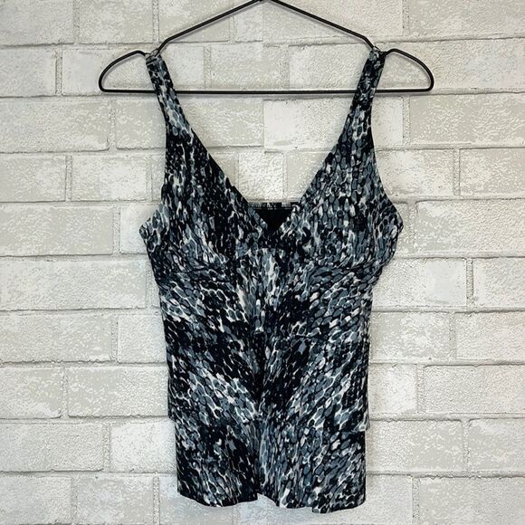 Magicsuit Miraclesuit Snakeskin Tiered Tankini Top 8 - Picture 1 of 6